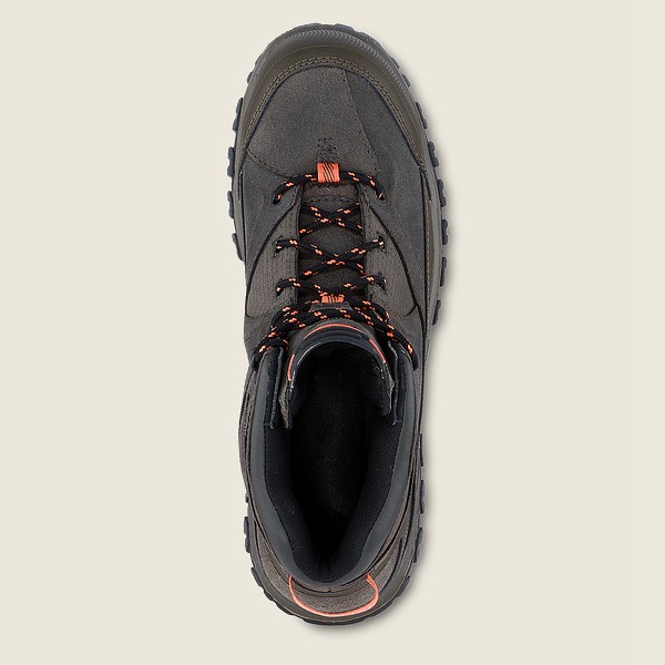 Red Wing Hiking Bot Erkek - Trbo - 5-Inch Waterproof Safety Toe - Gri Kahverengi - 14NEJSAFU